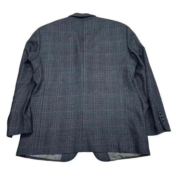 Andrew Fezza Plaid 3 Button Sport Coat Blazer Mens 40S Brown Lambswool - Picture 2 of 15